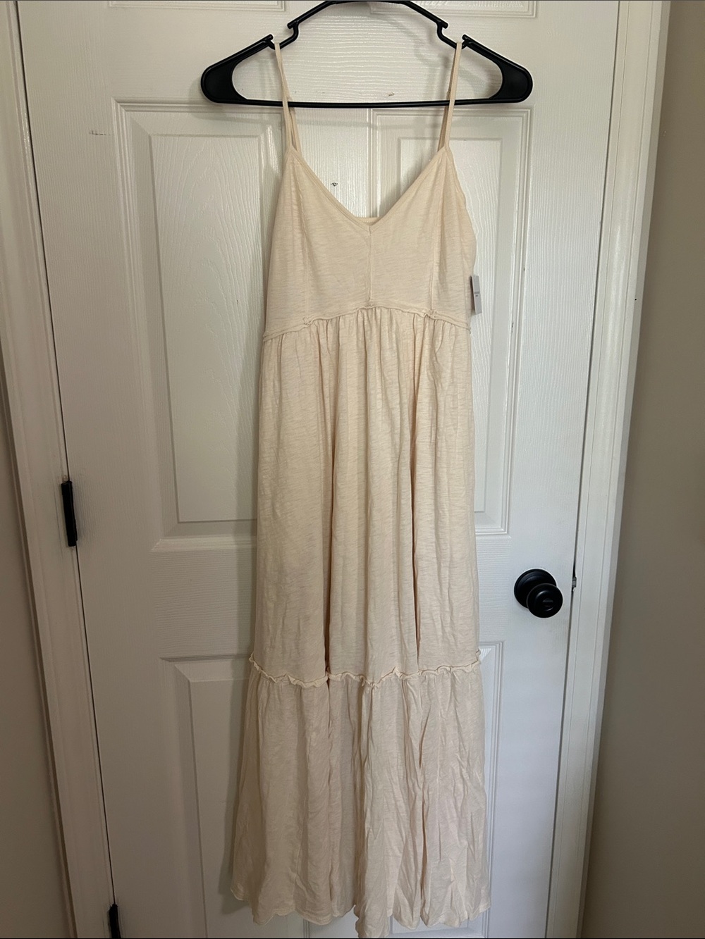 AE Women's Spaghetti Strap Maxi Dress in Cream